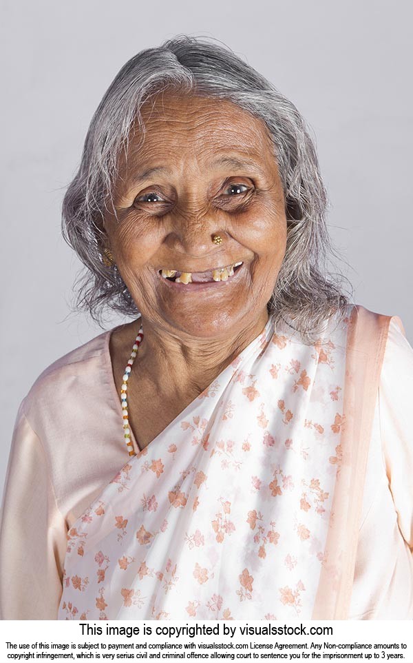 smiling old woman