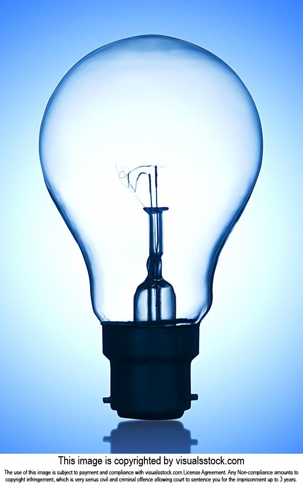Blue ; Bulb ; Close-Up ; Color Image ; Colored Bac