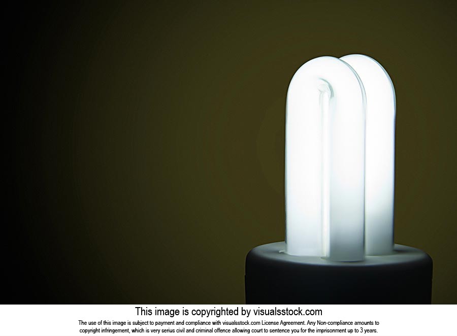 Bulb ; CFL ; Close-Up ; Color Image ; Colored Back