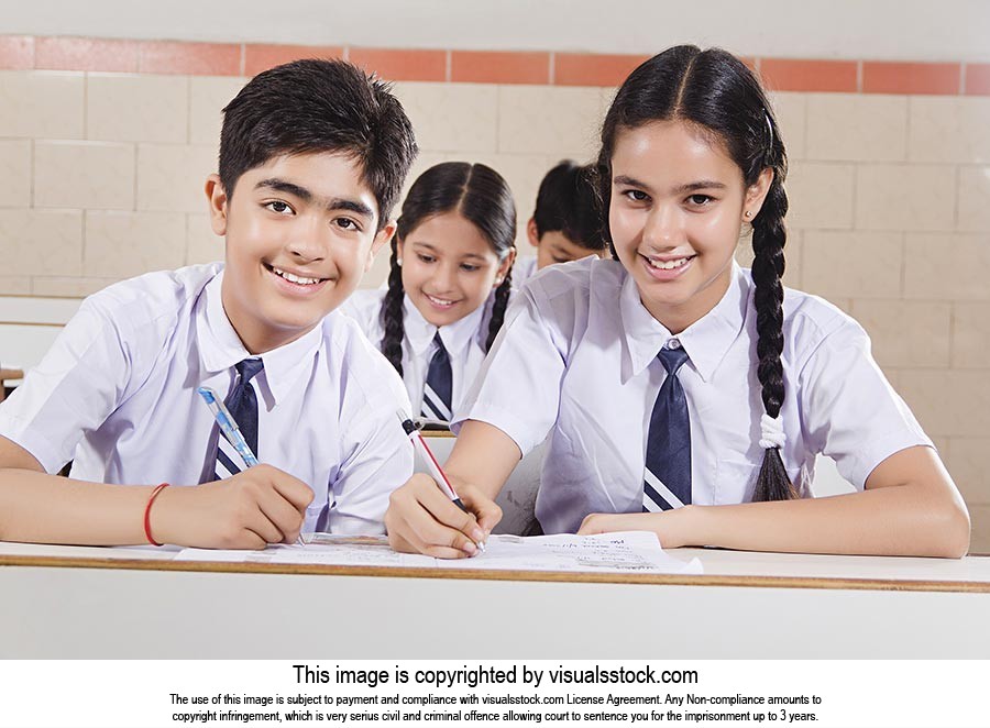 School Students Classroom Studying