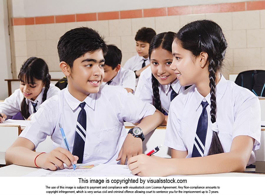 School Students Classroom Studying