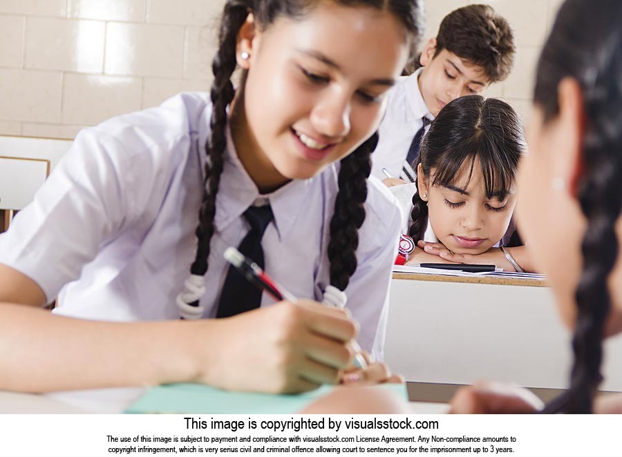 Girl Student Classroom Sleeping