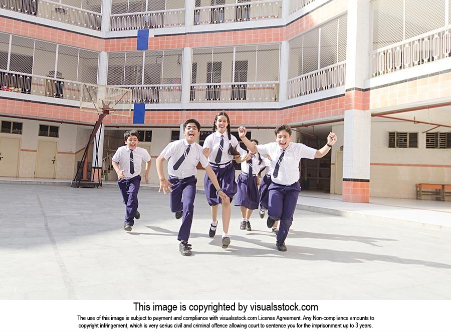 Students School Running Lunch break