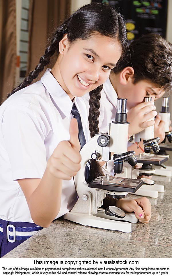 Students Microscope Research Thumbsup