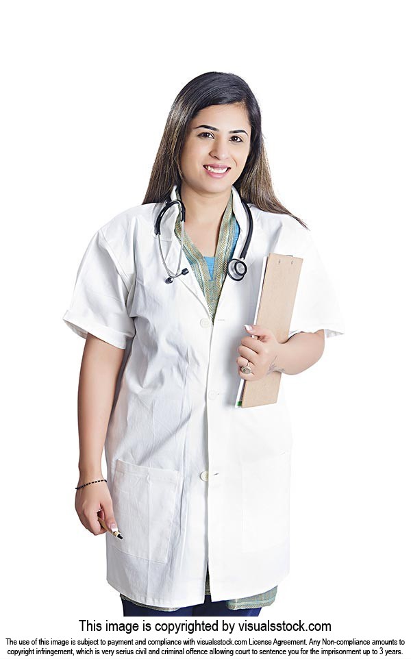 Woman Doctor Holding Clipboard