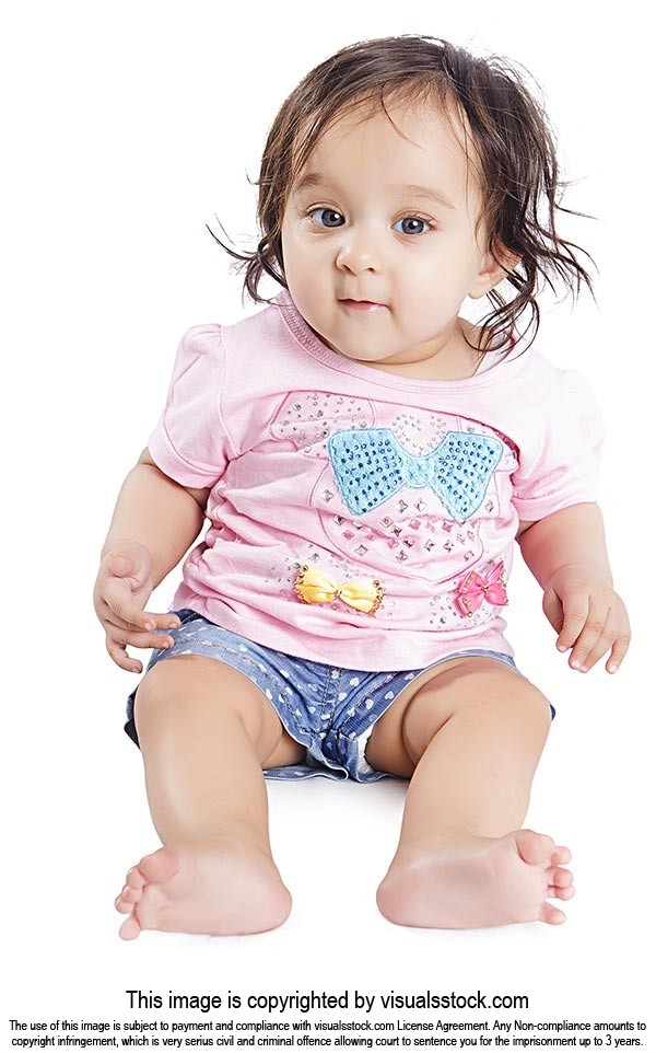 Portrait Cute Indian Baby Girl