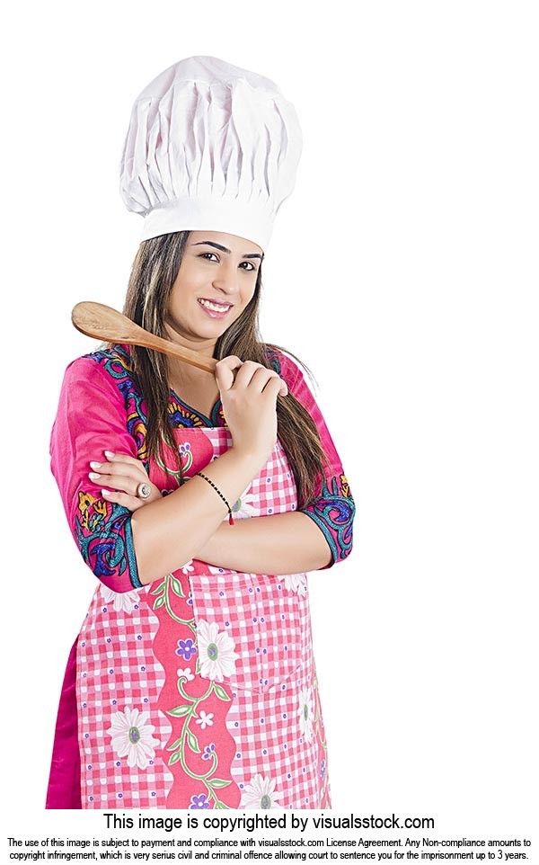 Woman Housewife Holding kitchen Utensil