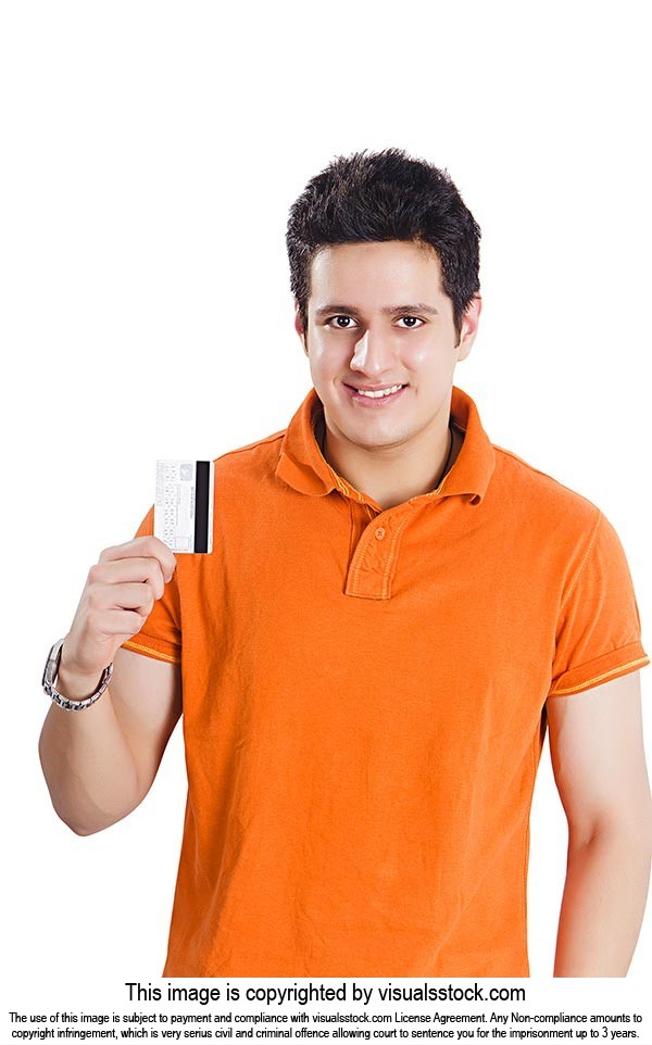 Young Man Showing Credit Card