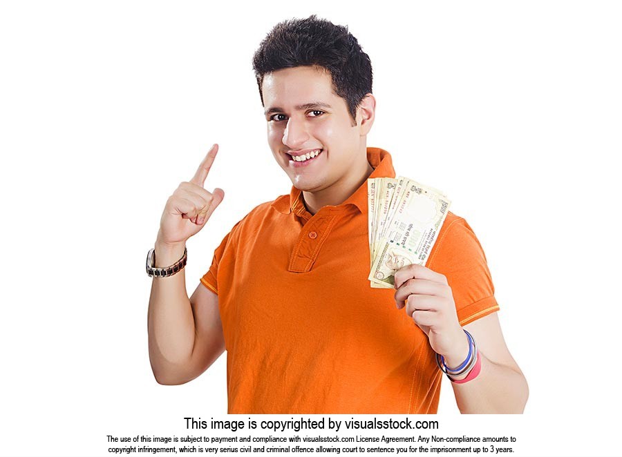 Man Showing Money Pointing Finger