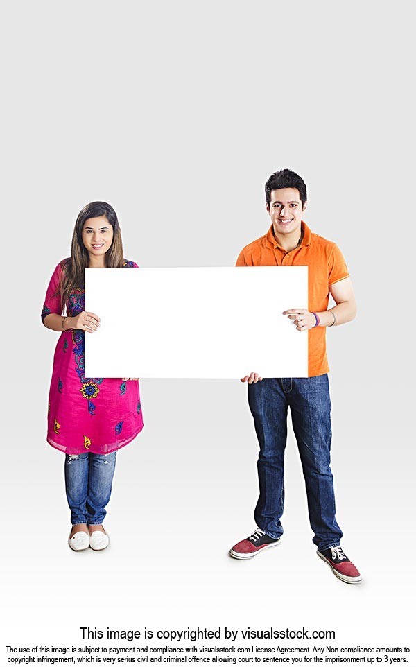 Married couple Showing White Board
