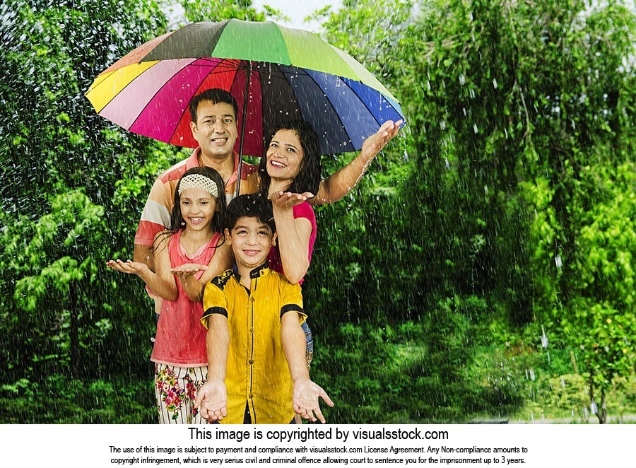 Parents Children Park Rain Umbrella, Protection