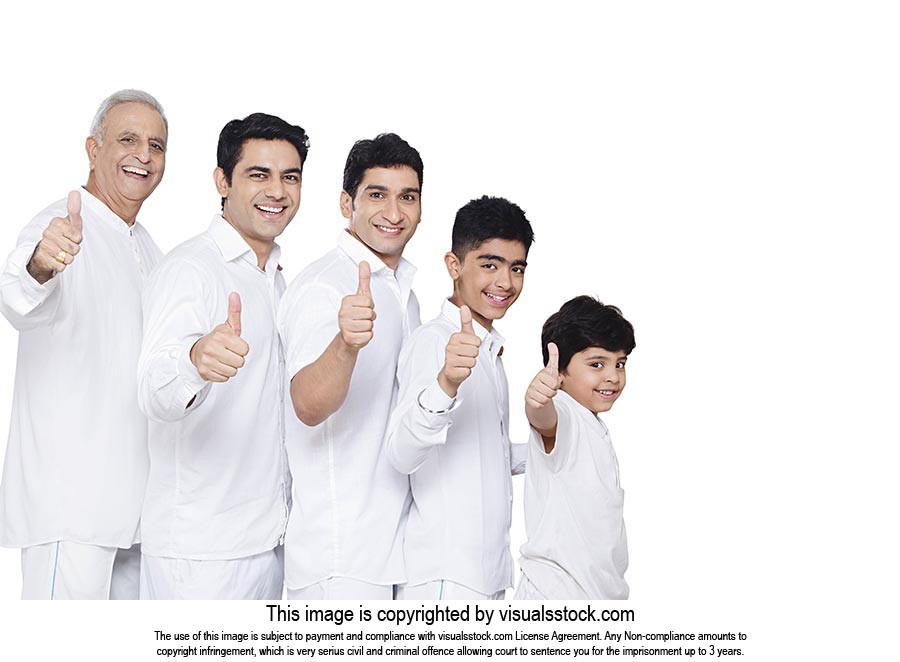 Group Family Standing Line Order Age Thumbsup