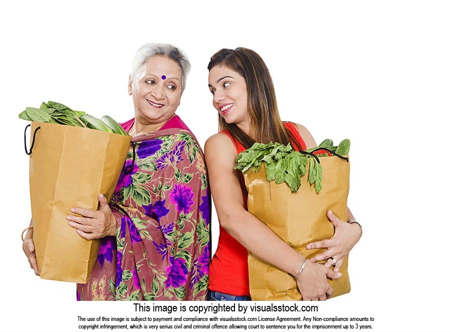 Mother-in-law Daughter-in-law Shopping Bag Vegetab