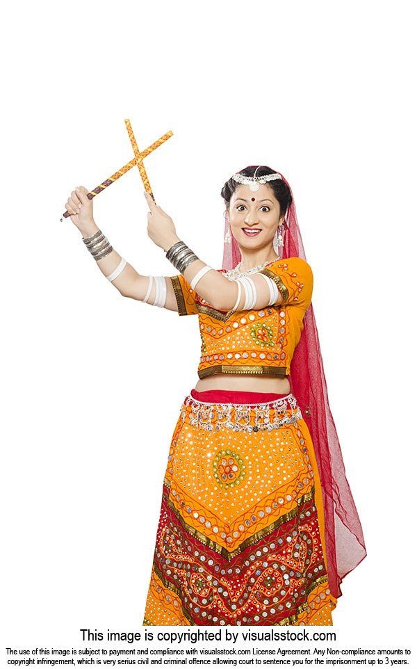 Rajasthani Woman Navaratri Dandiya Dance