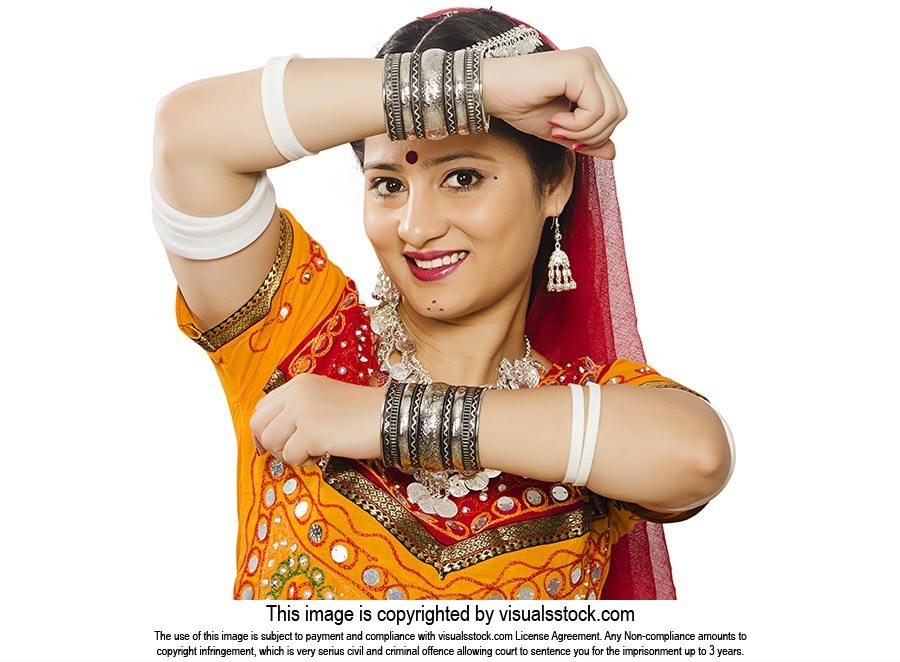 Traditional Rajasthani Woman Showing Bangles