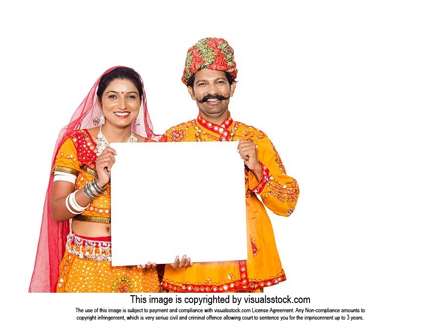 Gujrati Couple Holding Message board