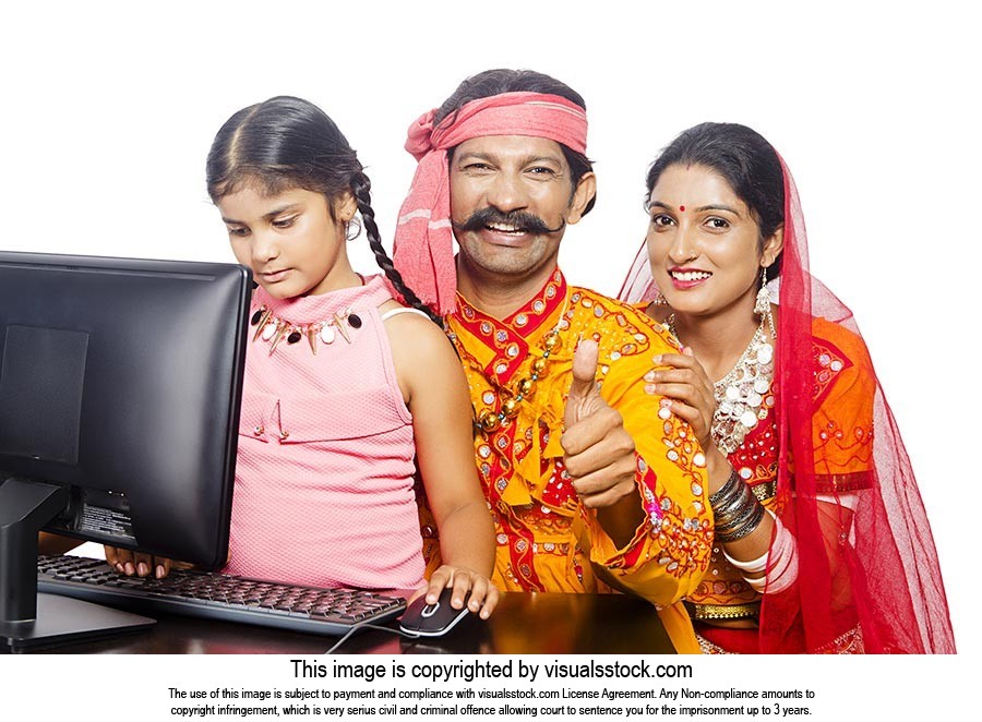 Gujrati Parents Daughter Computer E-Learning