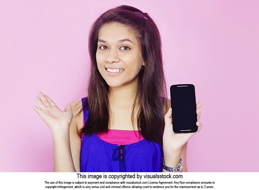 Teenager Girl Showing Phone