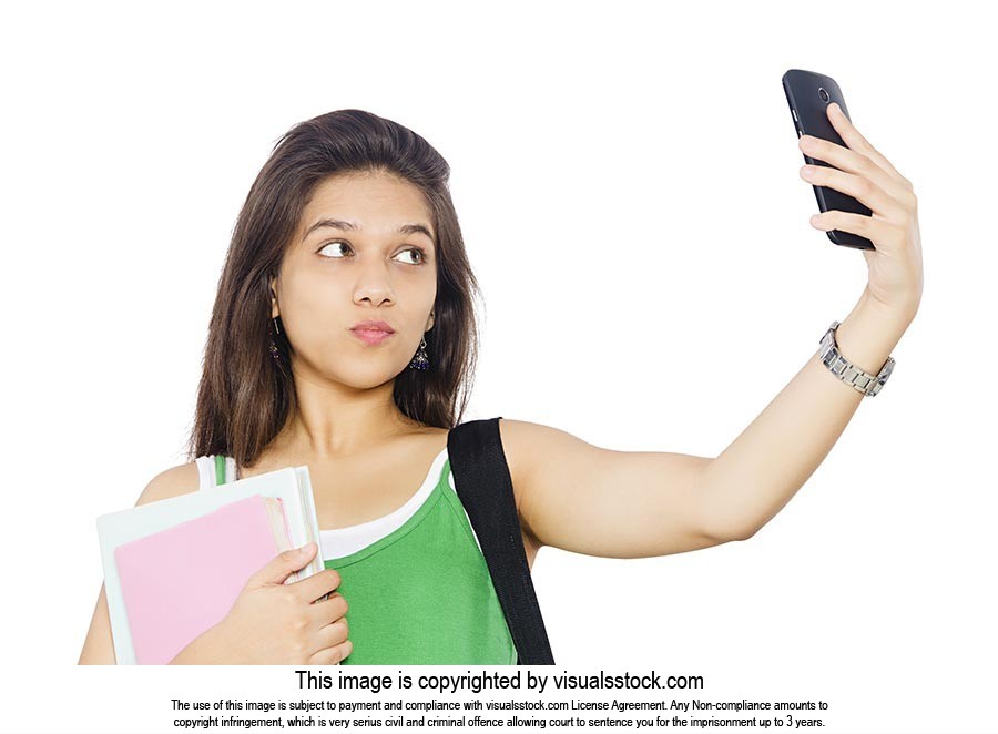 College Girl Taking Selfie