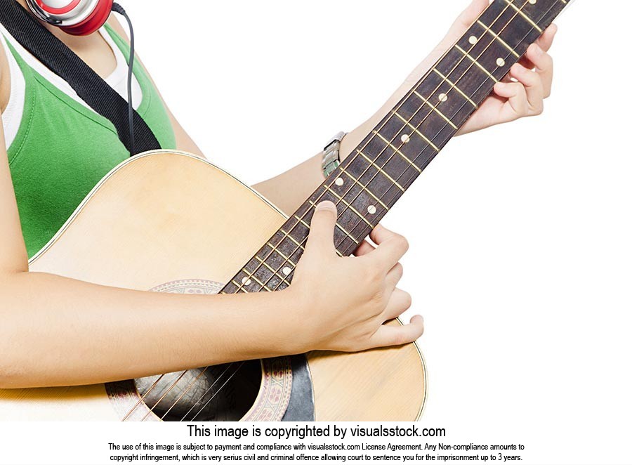 Music Student Playing Guitar