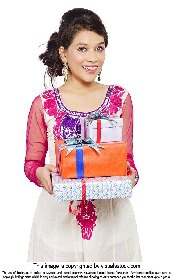 Young woman Diwali Gift Box