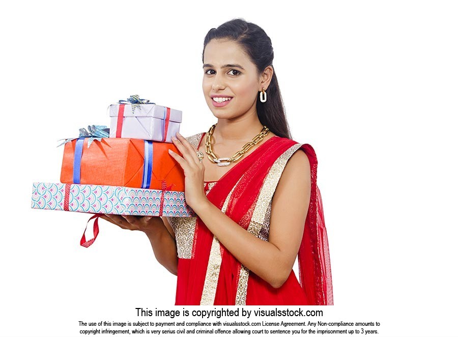 Young woman Diwali Festival Gift
