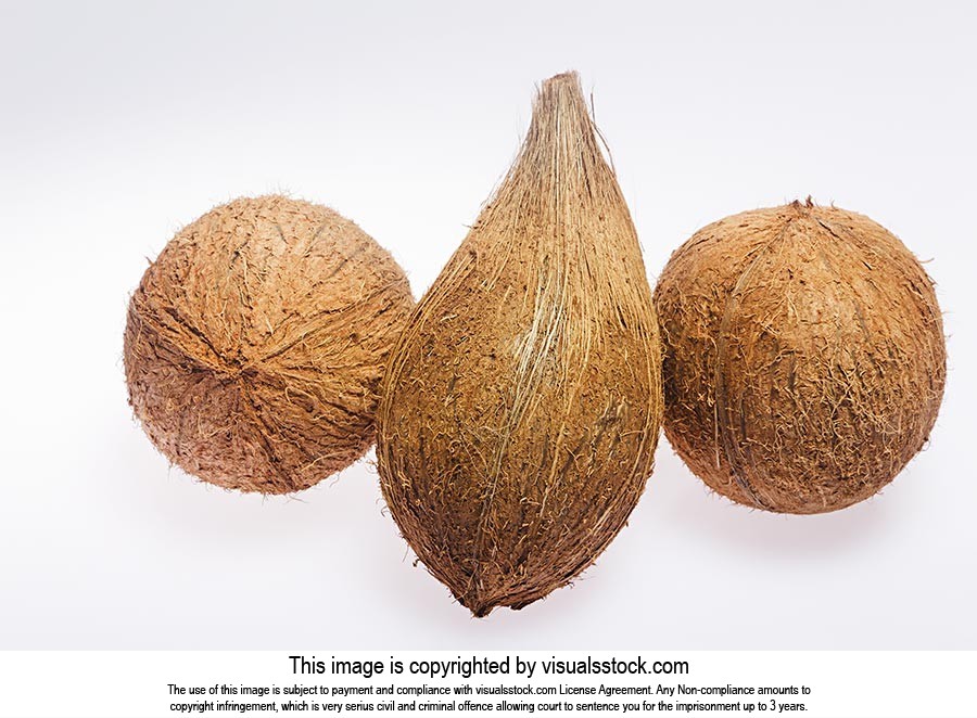 Close-Up ; Coconut ; Color Image ; Directly Above 