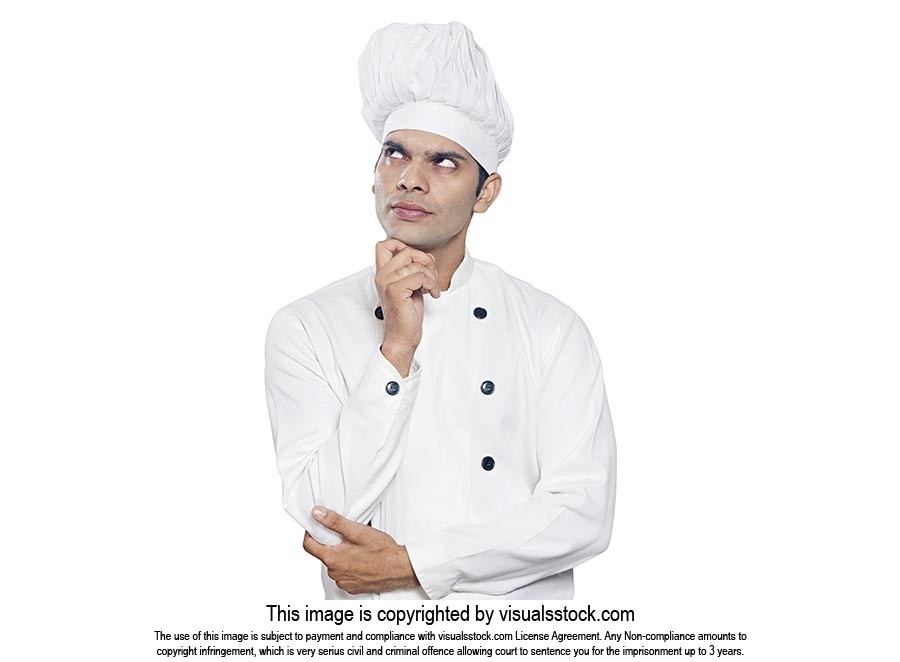Indian Professional Male Chef Thinking Memories