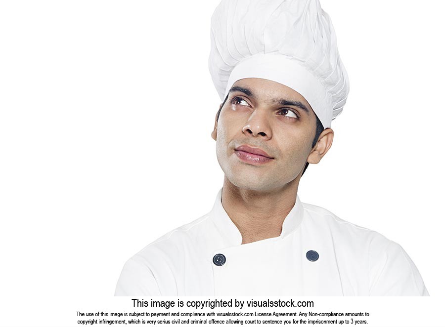 Indian Professional Chef Dreaming Thinking