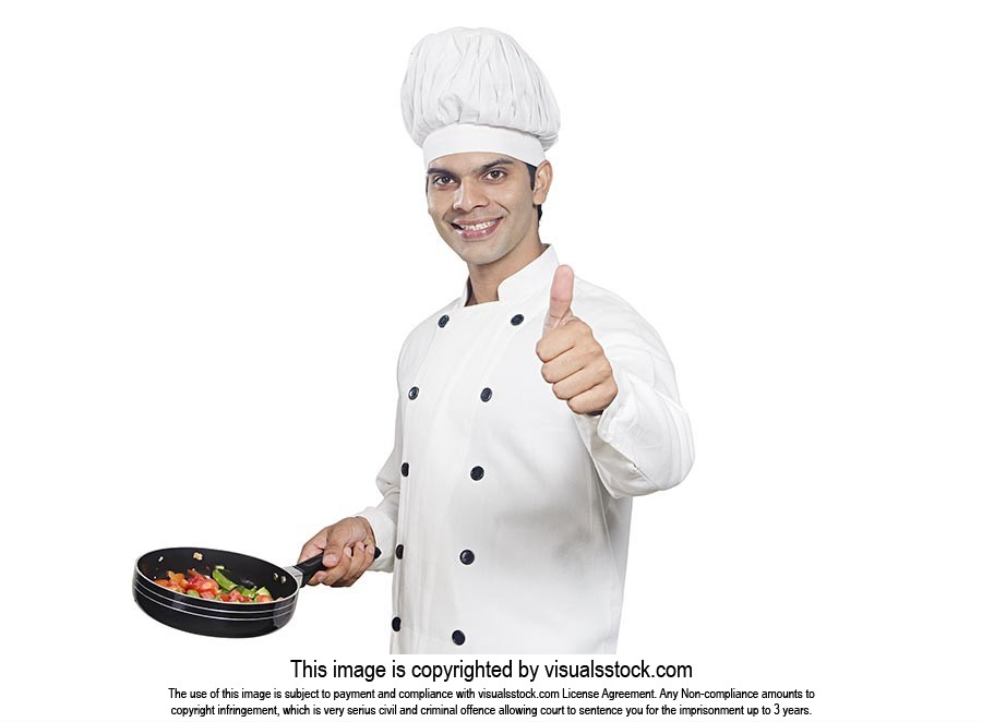 Chef Cook Vegetable Frying pan Cooking Thumbs Up