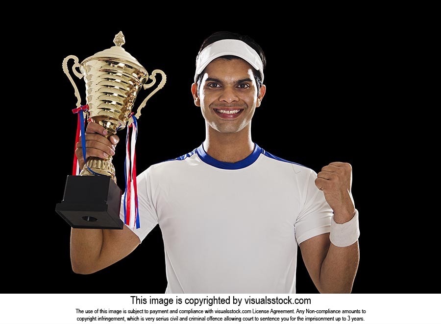 Man Tennis Player Celebration Success Victory