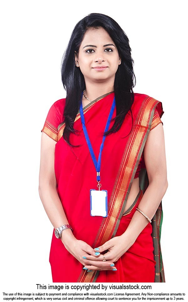 Indian Woman Employee Standing