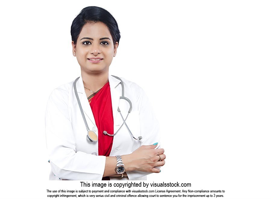 Indian Woman Doctor Arms Crossed