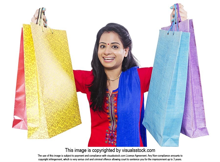 Lady Shopping Bags Showing