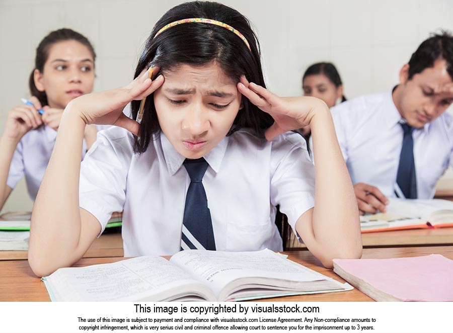 School Girl Education Frustration