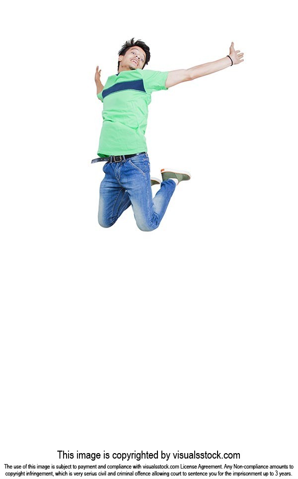 Indian Teenage Boy Jumping