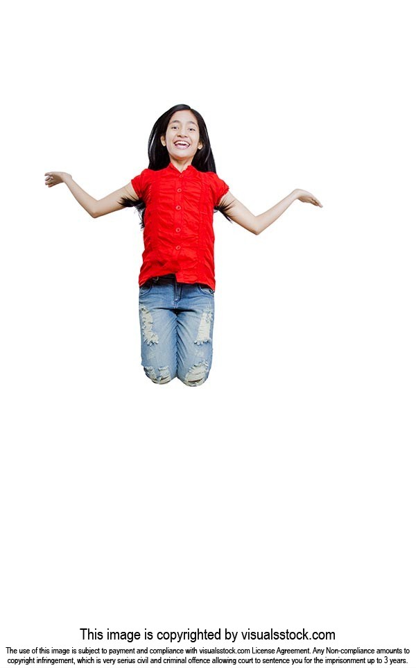 Teenage Girl Jumping