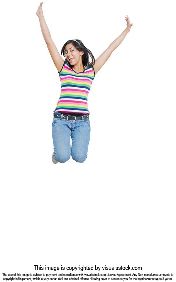 Indian Teen Girl Jumping