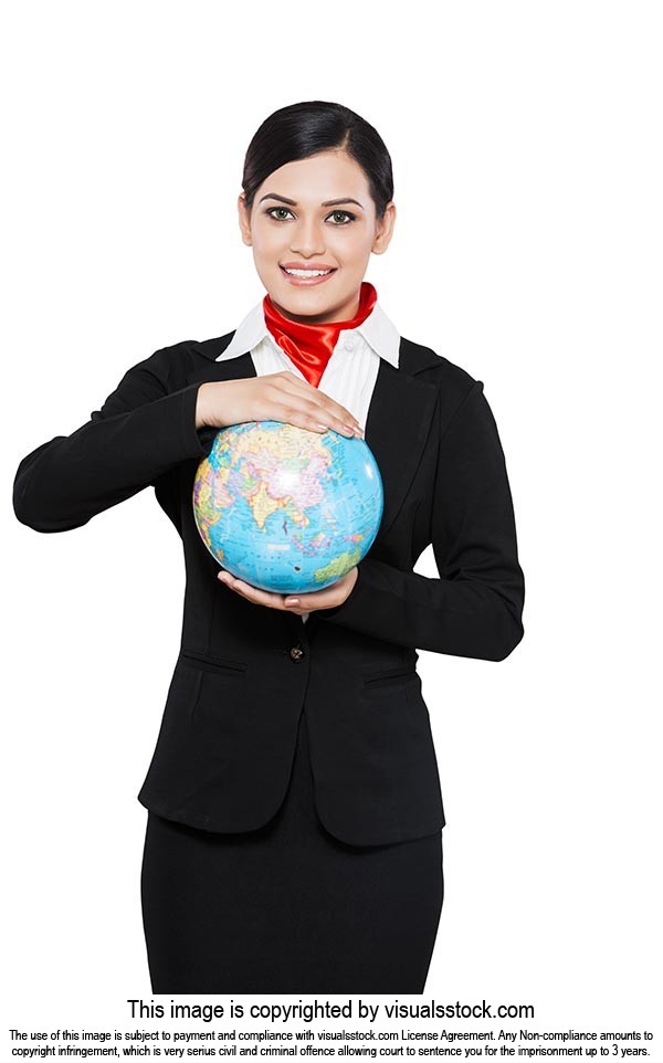 Indian Airhostess Globe Showing