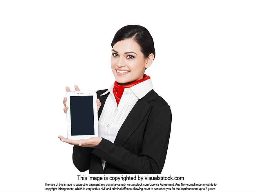 Air hostess Tablet Showing