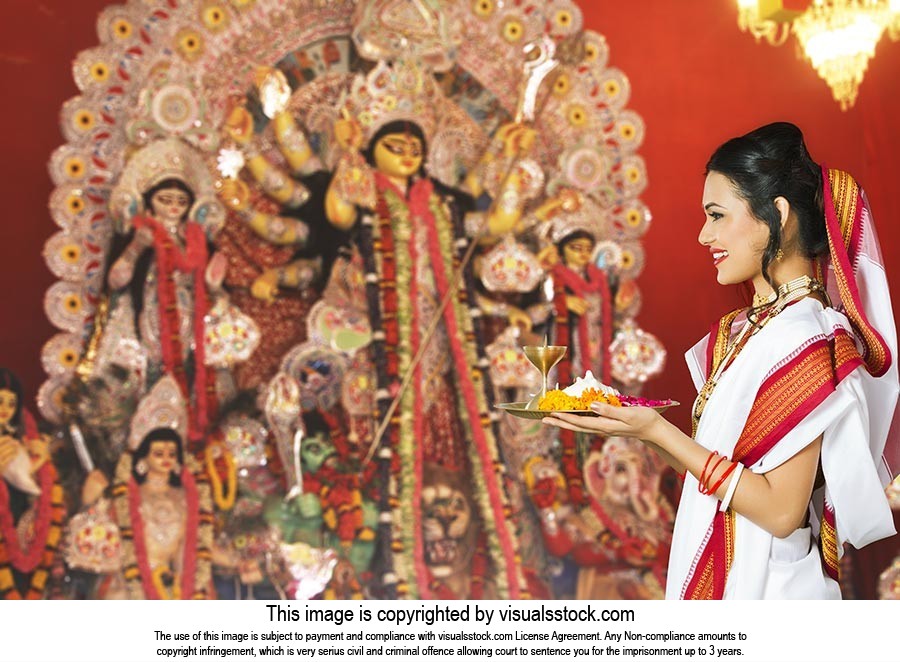 Bengali Woman Durga Puja
