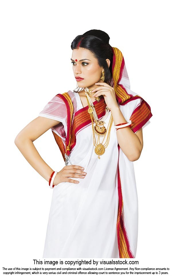 Bengali Woman Traditional Sari