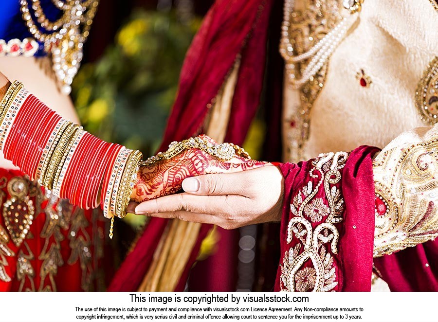 Bride Groom Hands Holding