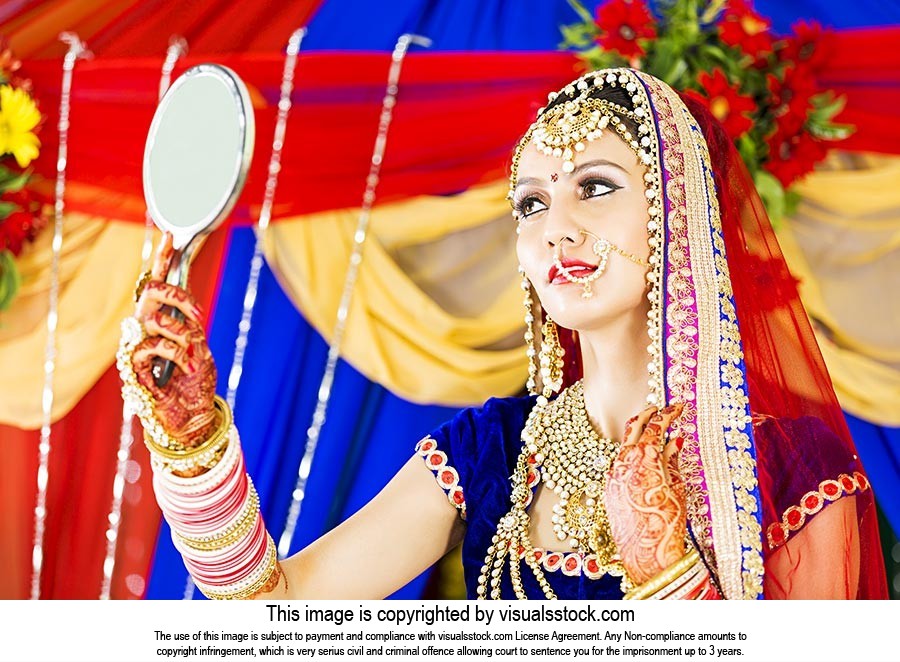 Indian Bride Getting Ready