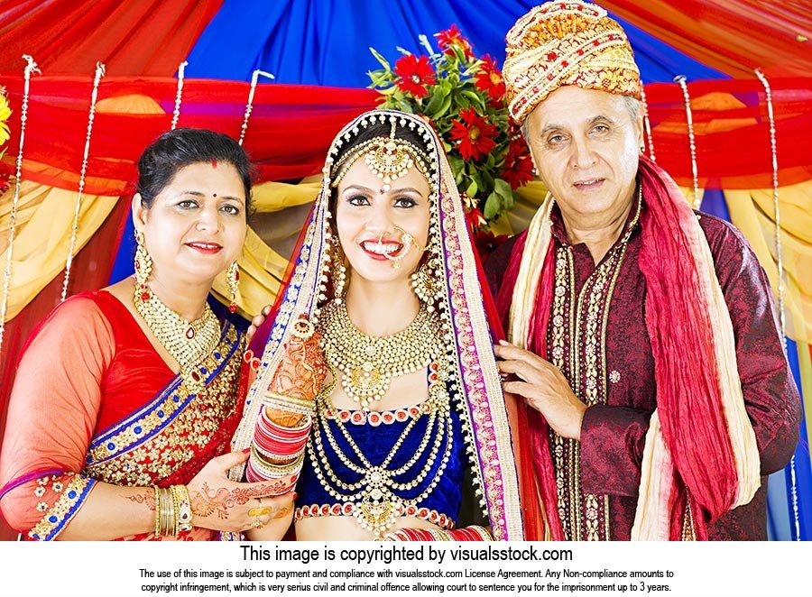 Indian Parents Daughter Wedding