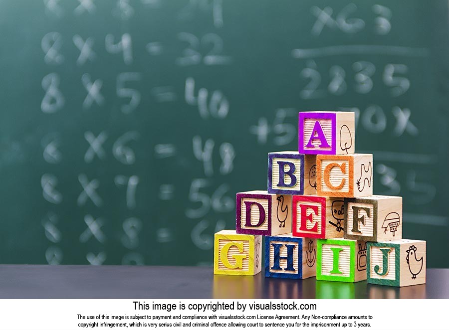 Abundance ; Alphabet ; Arranging ; Blackboard ; Bl