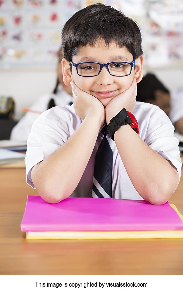 1 Person Only ; Book ; Boys ; Classroom ; Close-Up