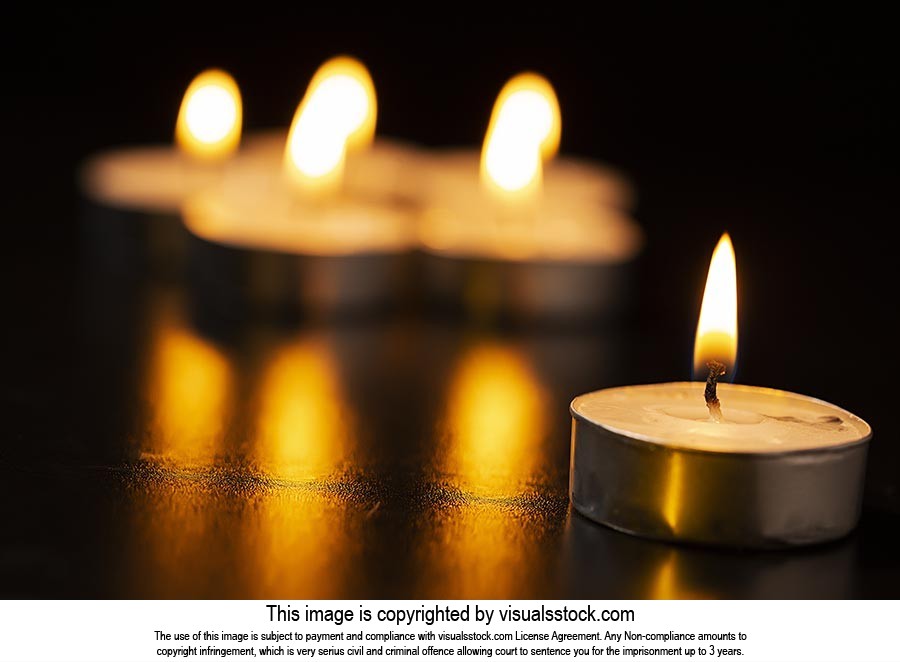 Black Background ; Bright ; Burning ; Candles ; Ce