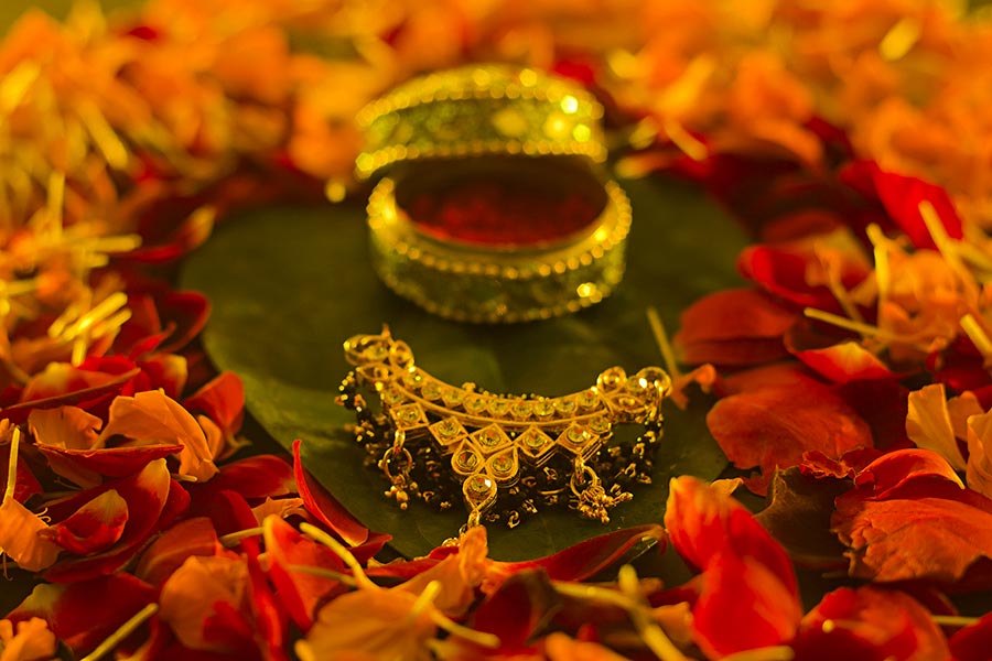 Hindu Traditional Sindoor With Mangalsutra Wedding Nobody