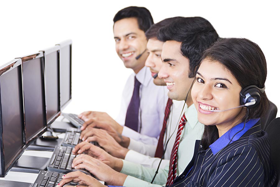 Indian Business People EmployeeTelecaller Working in call centre